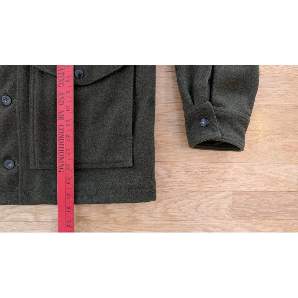 RARE Filson Greenwood Green Wool Cruiser Jacket Medium Moleskin Lined Coat USA - Picture 9 of 16